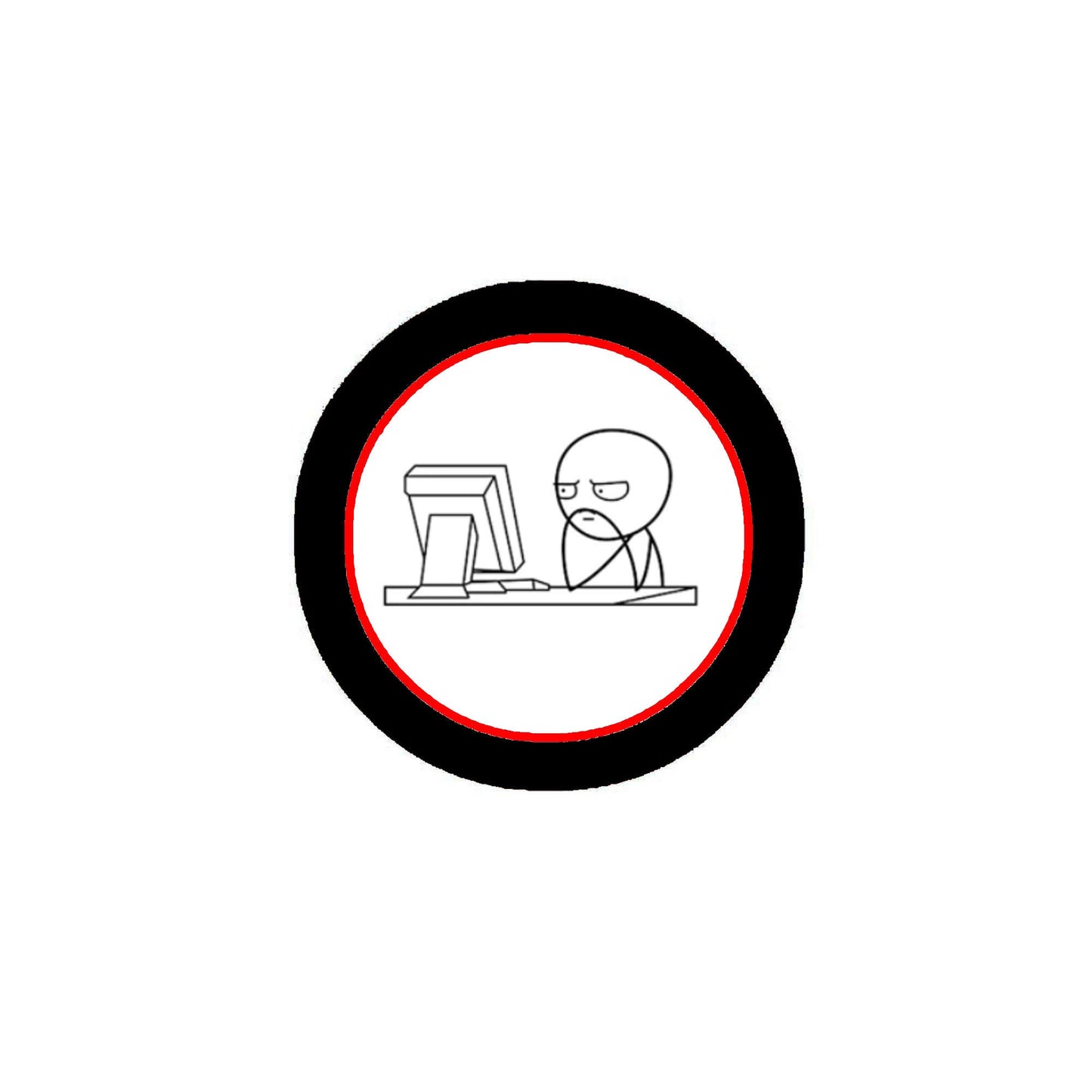 Computer Guy Meme Button Pinback Button Pin 1.25-inch Default Title