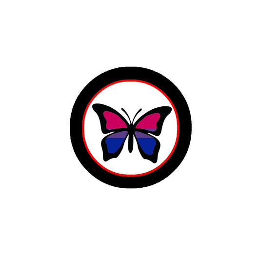 Bisexual Butterfly Pinback or Jackets, Backpacks, etc. 2.25"