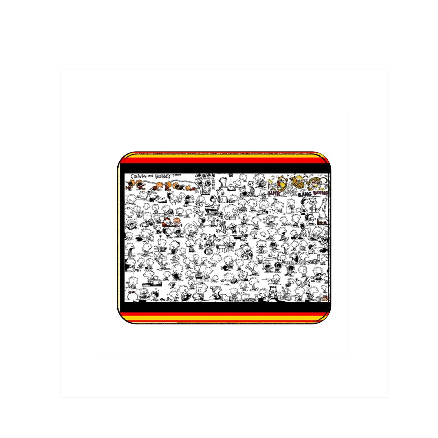B& W Calvin Cartoon Collage Mousepad Default Title