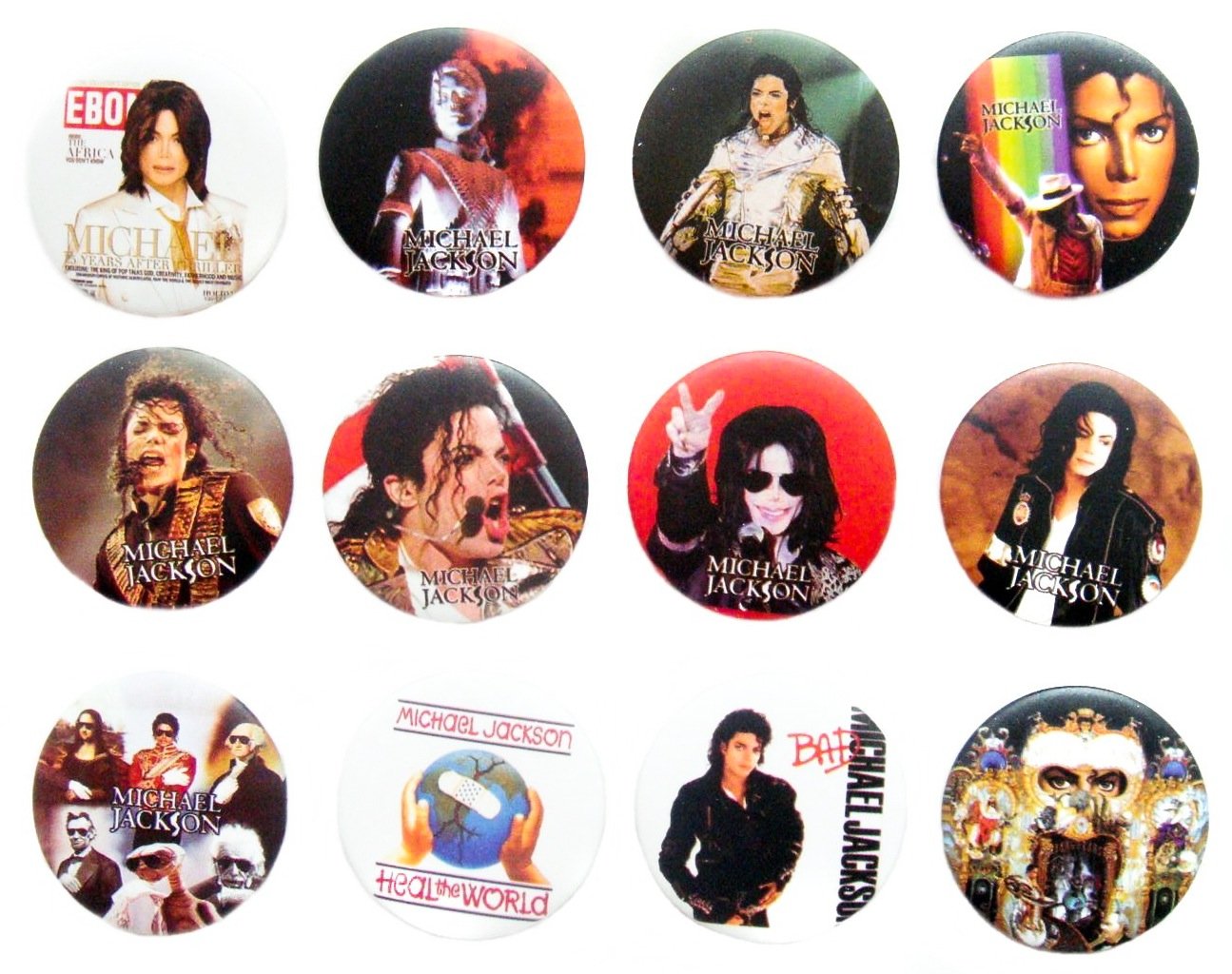The Bigger Vivider 2.25-pin Lot 12 Awesome Pin Button Badge MICHAEL JACKSON MJ fan 2 Default Title