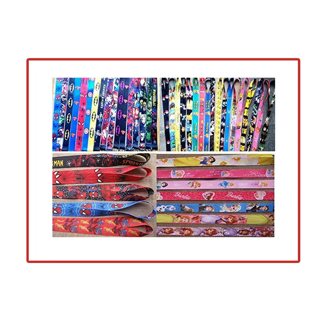 Colorful mixed-pattern phone keychain neck strap lanyards set, multiple designs