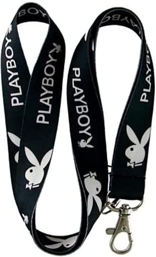 Rosella Play Bunny Black & White Lanyard Beautiful Themed Lanyard Hook & Phone String - Keychains or ID Badge Holder Boy