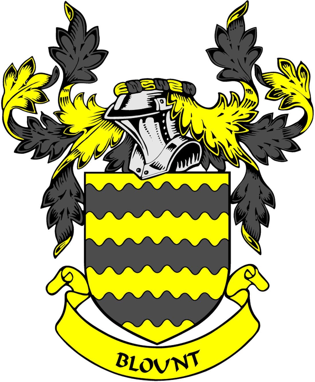 Blount Family Crest 3" Coat of Arms Fridge Round Magnet