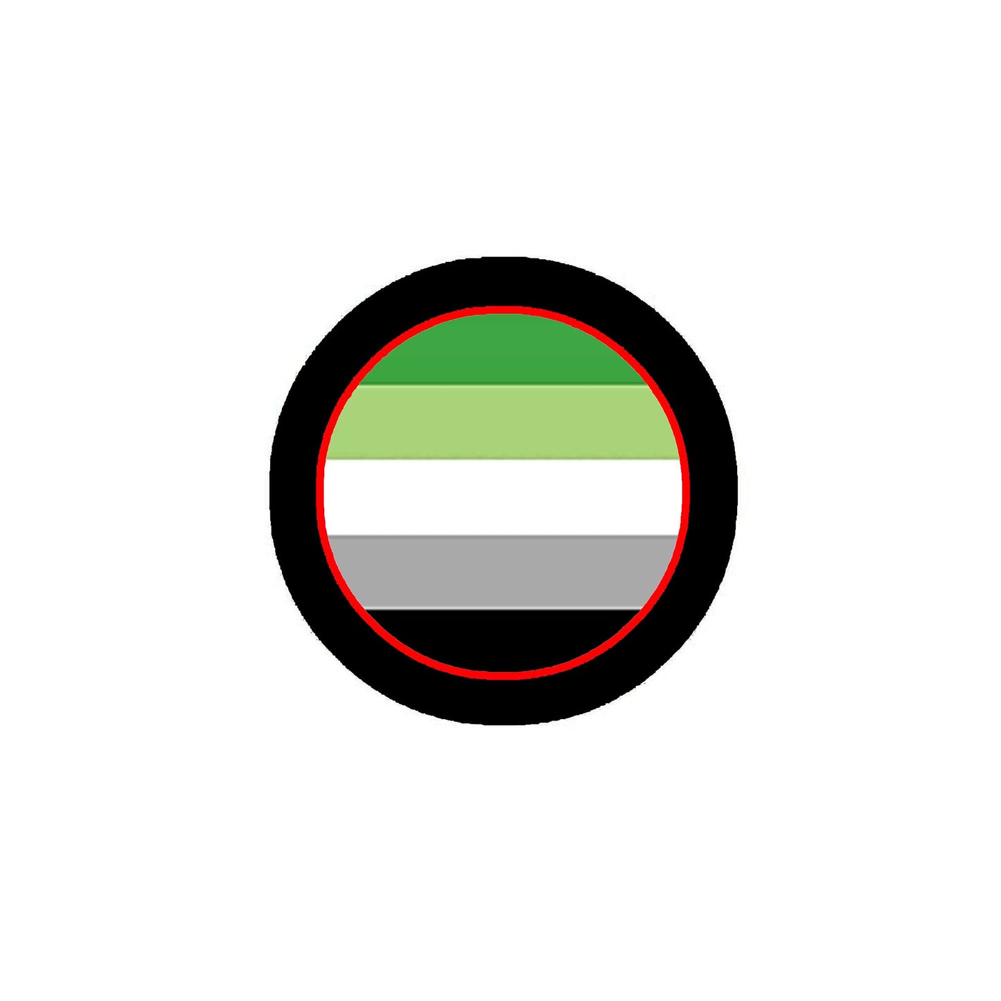 Aromantic Pride Flag 2.25" Pinback or Jackets, Backpacks, etc.