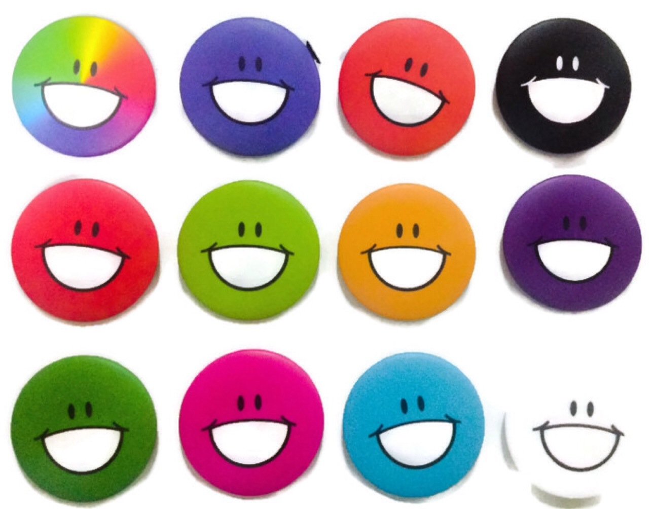 Chic Emoticon Set Pin Badge Button 1.25 Inches 1 Default Title
