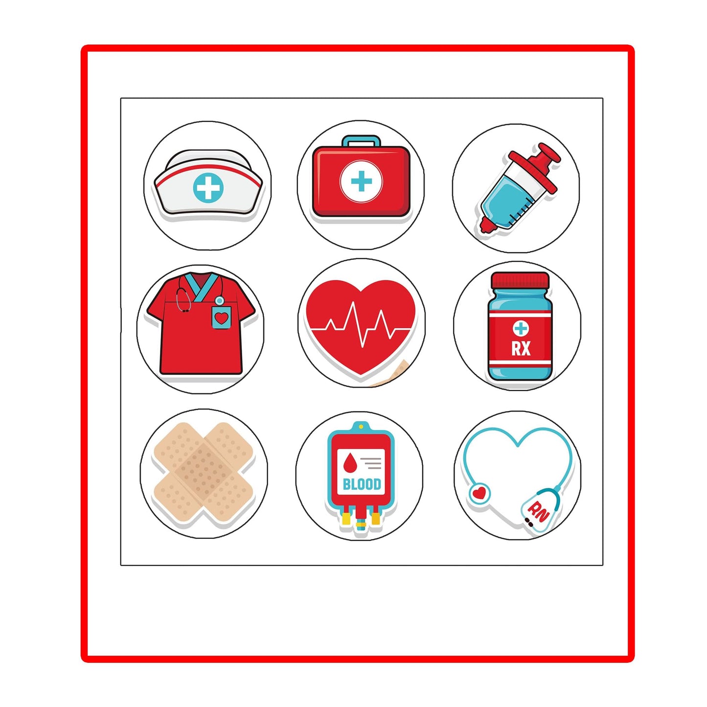 9 Pcs Set Student Friend Nurse Badge Reels Cute Felt Retractable Badge Reels 1.45-inch