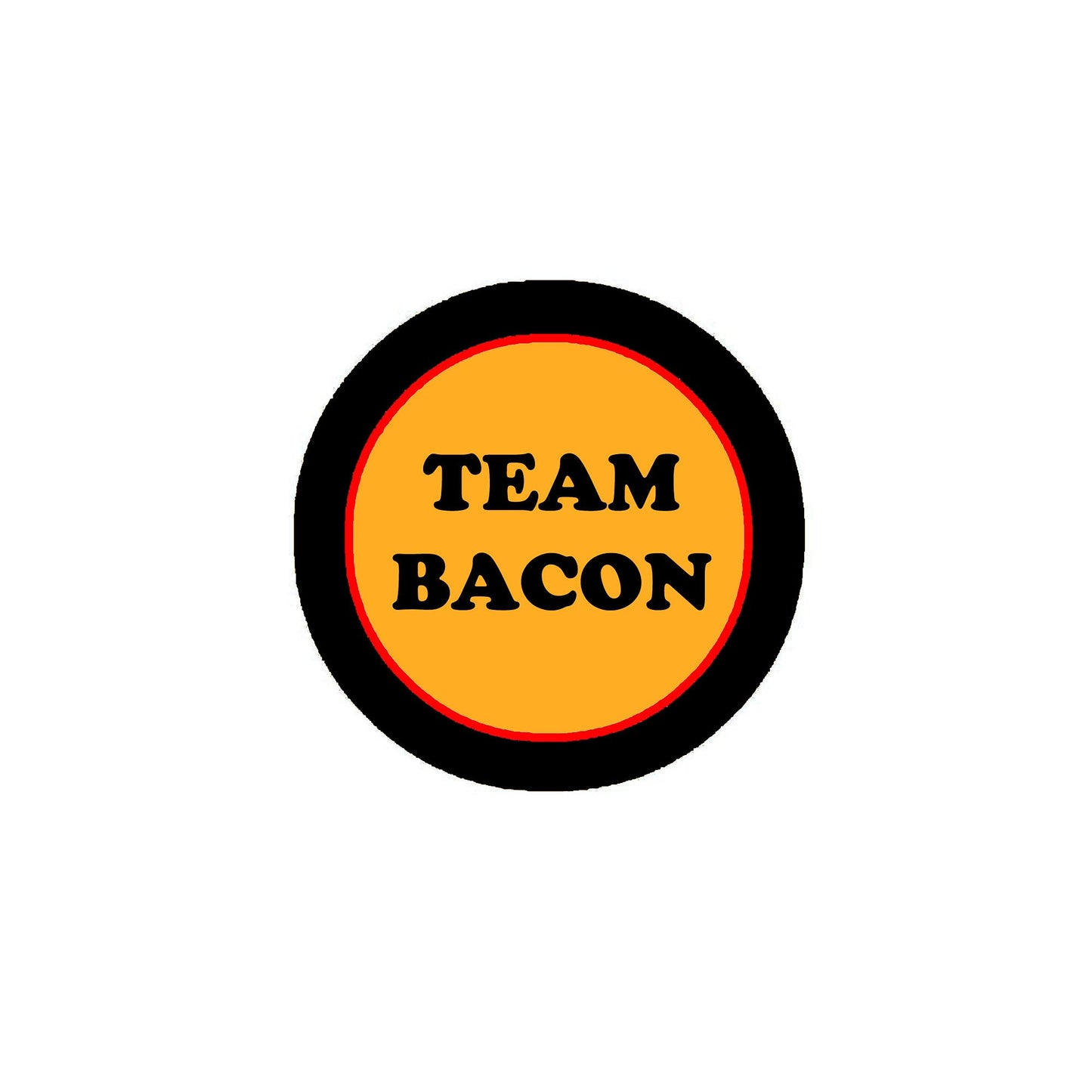 Team Bacon Food Eating Breakfast Simple Styles 2.25" Pinback for Jackets, Backpacks, etc.
