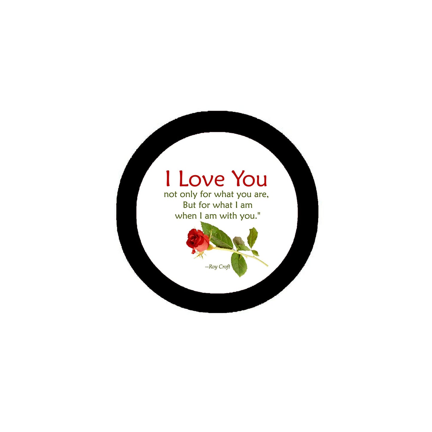 I Love you not because 2.25-inch Pinback Badge Default Title