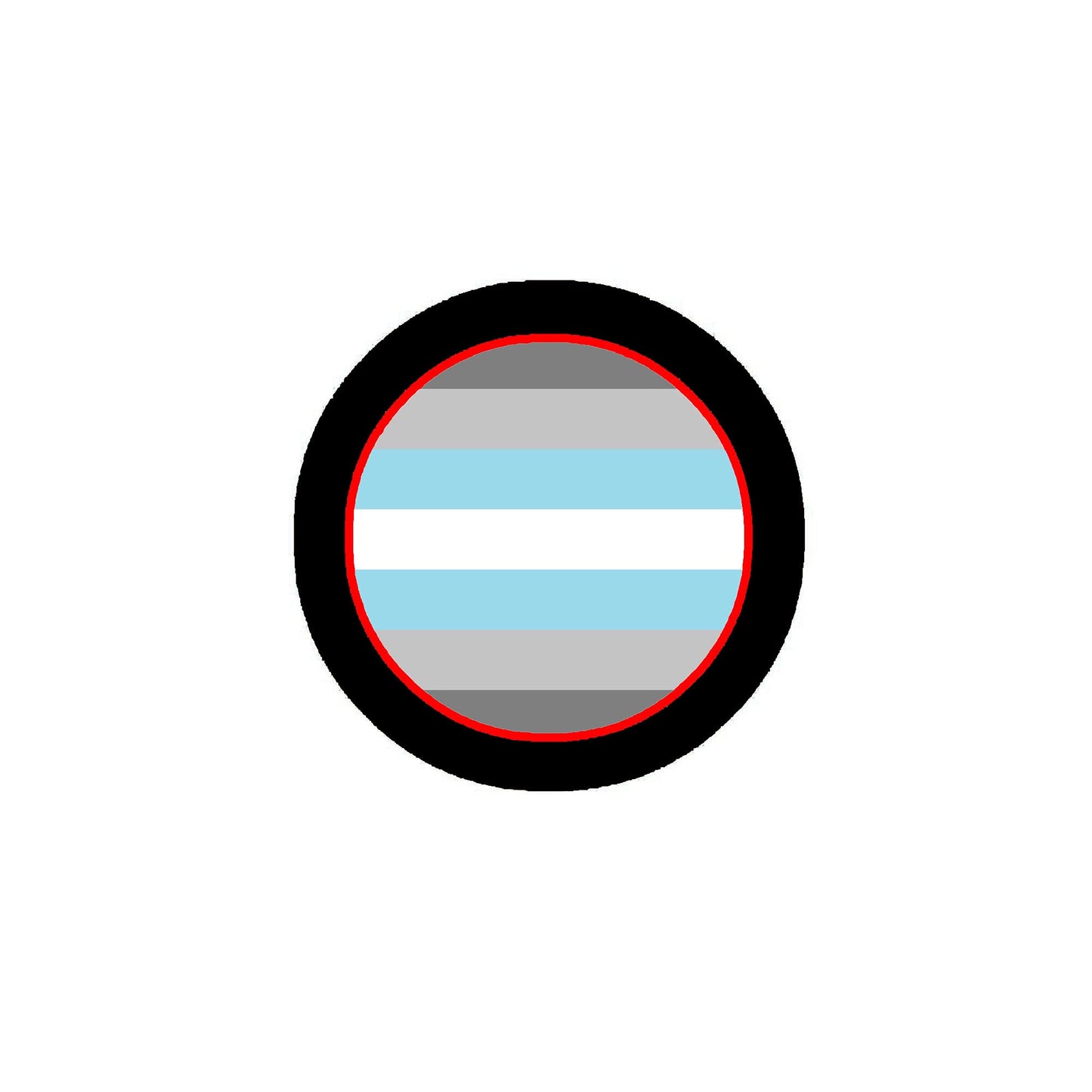 Demiboy Pride Flag Pinback 2.25-inch Default Title