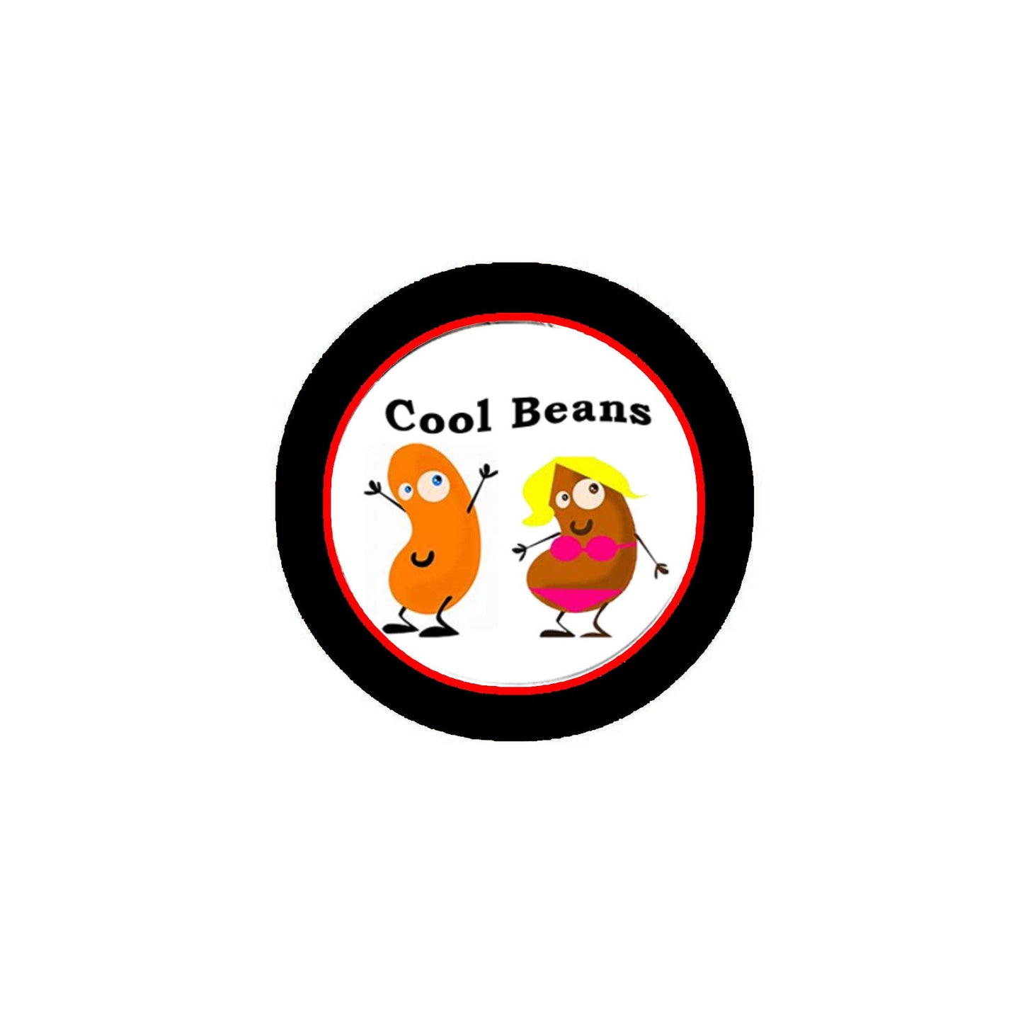 Cool Beans! 2.25" Badge Brooch Pin Pinback for Jackets, Backpacks, etc.