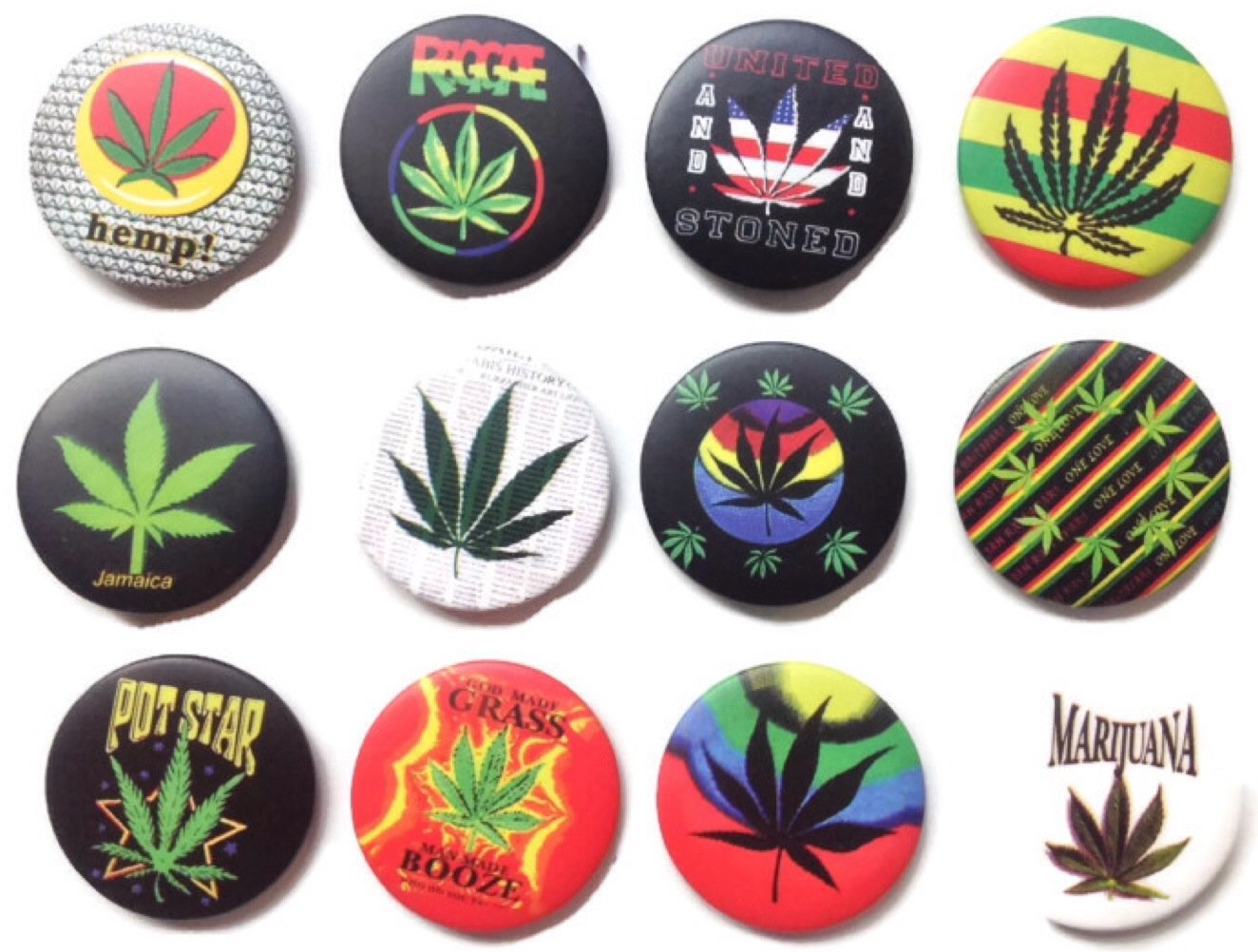 Organic Leaf Quality Lot 12 New Pins Buttons Badge 1.25-inch style 3 Default Title