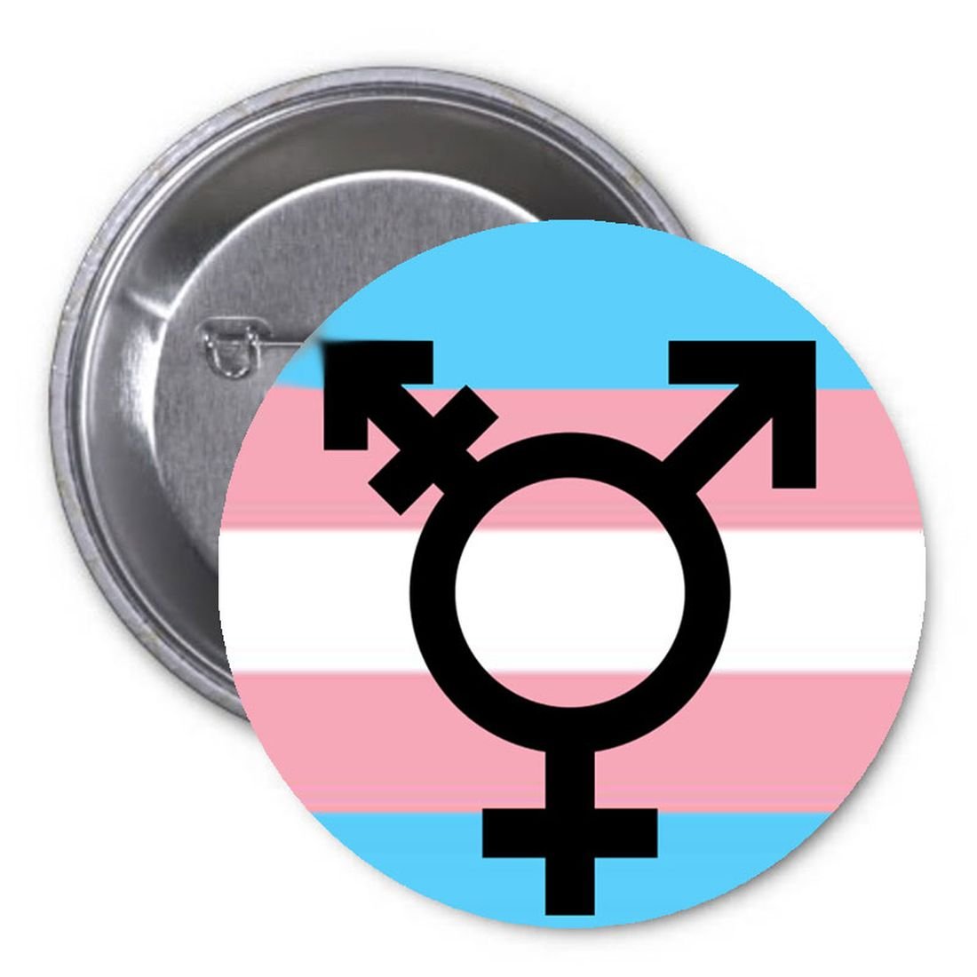 Transsexual Symbol 1.25" Pinback Button Pin LGBT Gay version 2