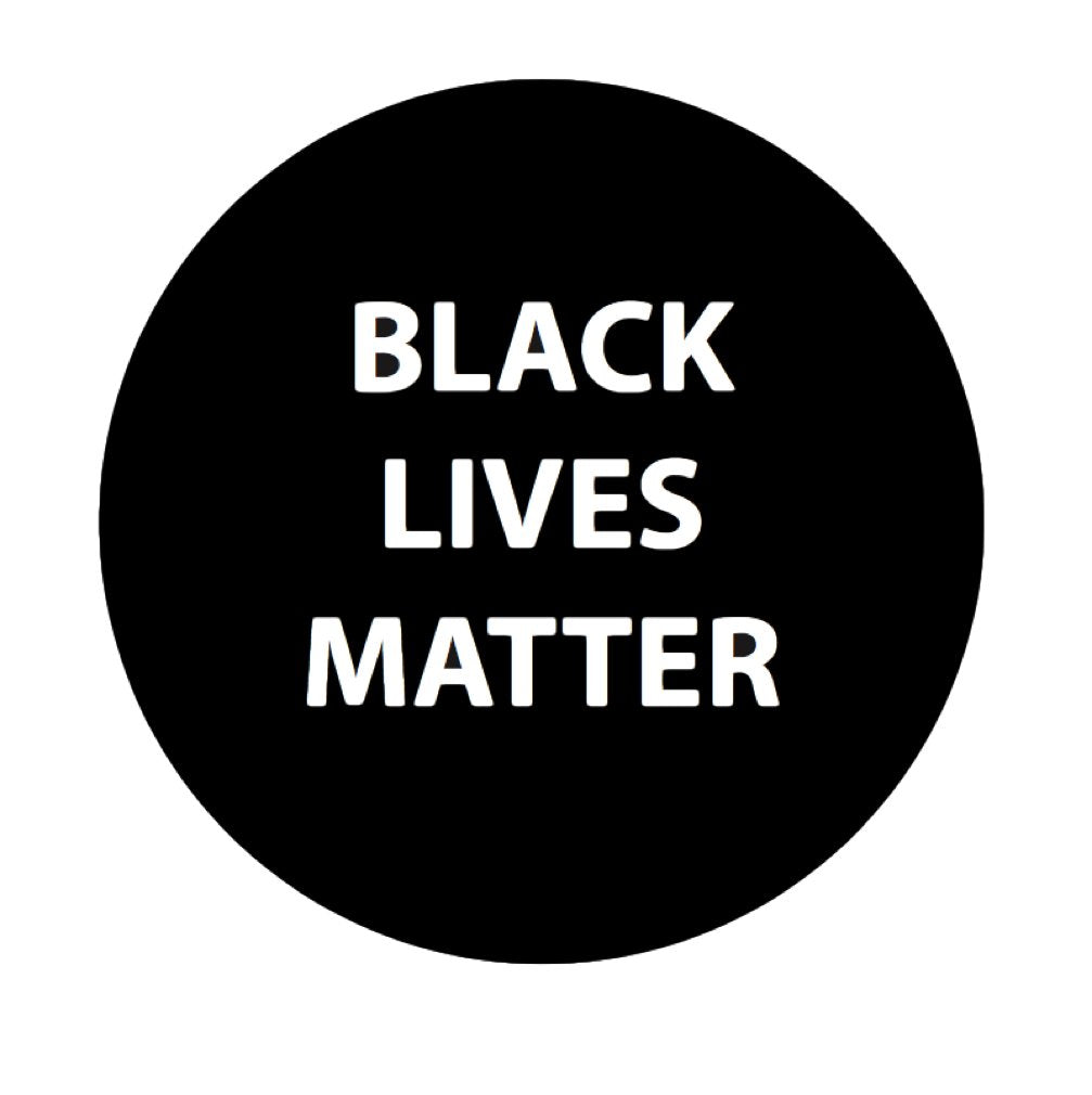 10-Pack Black Lives Matter Button (Black and White)