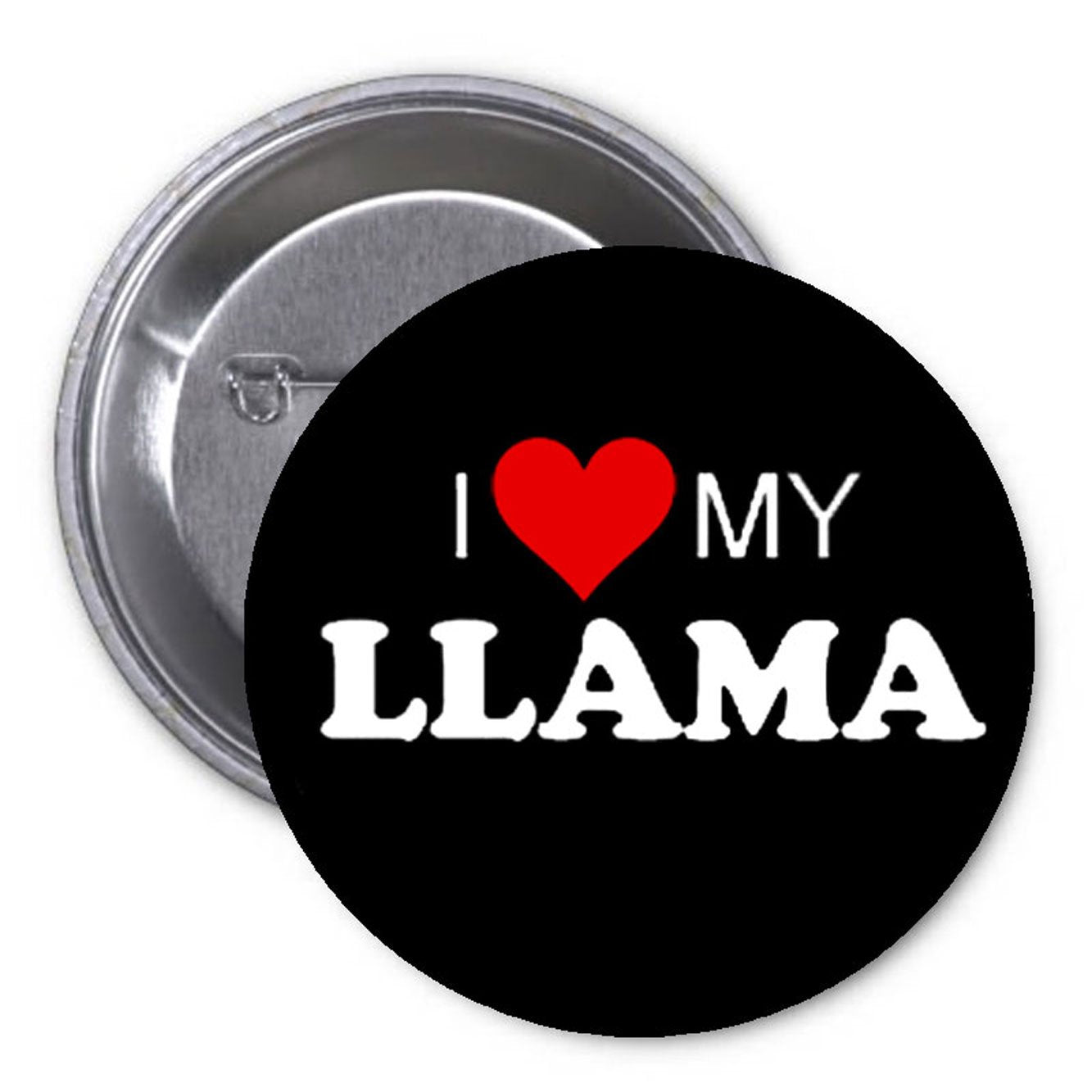 I Love my Llama 125 Pinback Button Pin Default Title