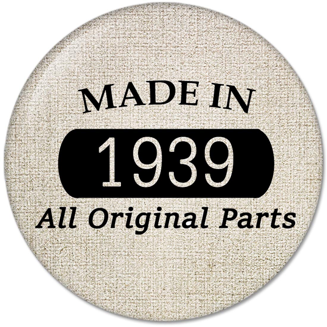 80th Birthday Gifts Made IN 1939 All Original Parts Pinback Button Badges (58mm), NEW