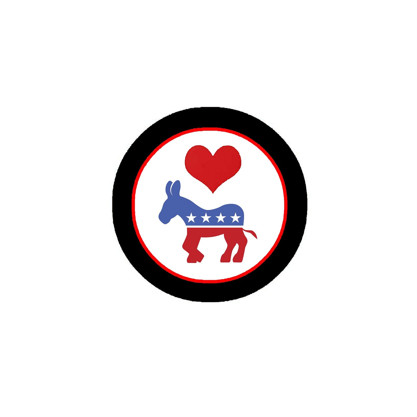 Love Democrats Pinback 2.25-inch Default Title
