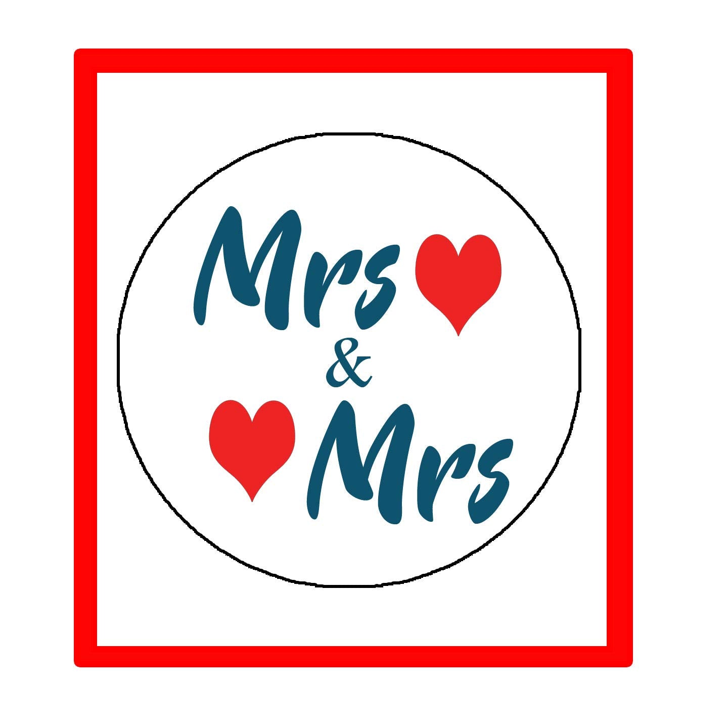 Mrs and Mrs 1.25-inch Pinback Button, backpacks (blue) Default Title