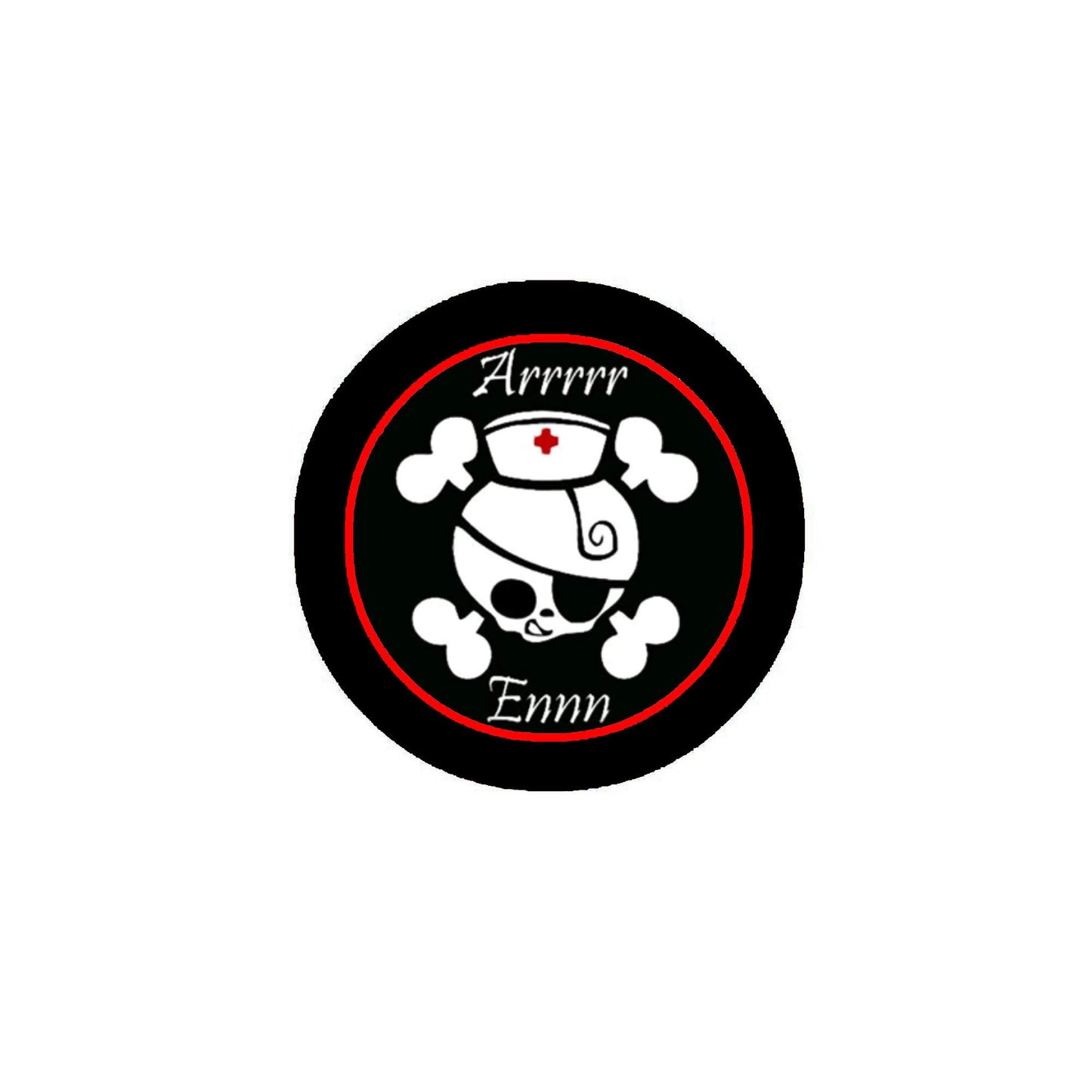 Arrrrr Enn 1.25" Pinback for Jackets, Backpacks, etc. RN Pirate