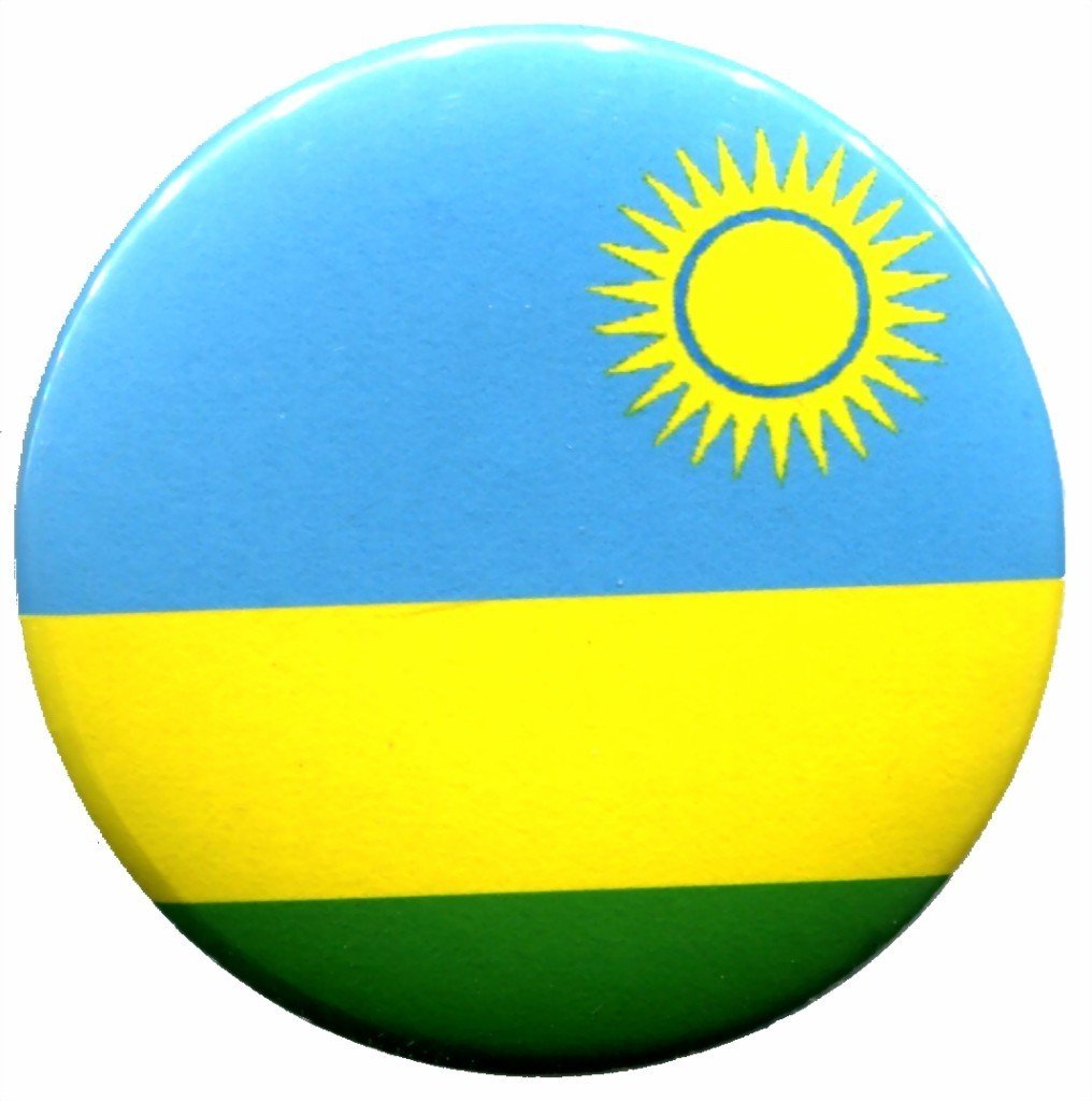 Rwanda Flag Rwandan Pinback 2.25-inch Default Title