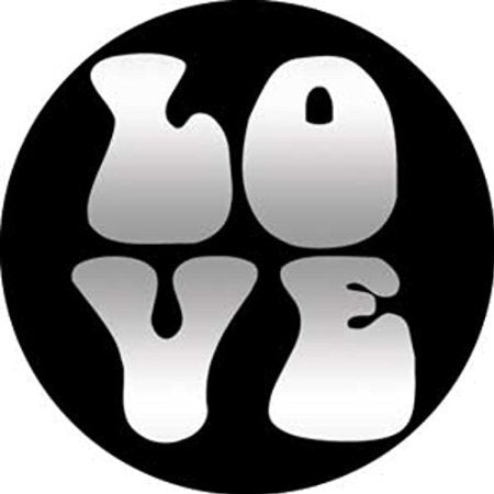 Black And White 'Love' 1.5' Button/Pinback