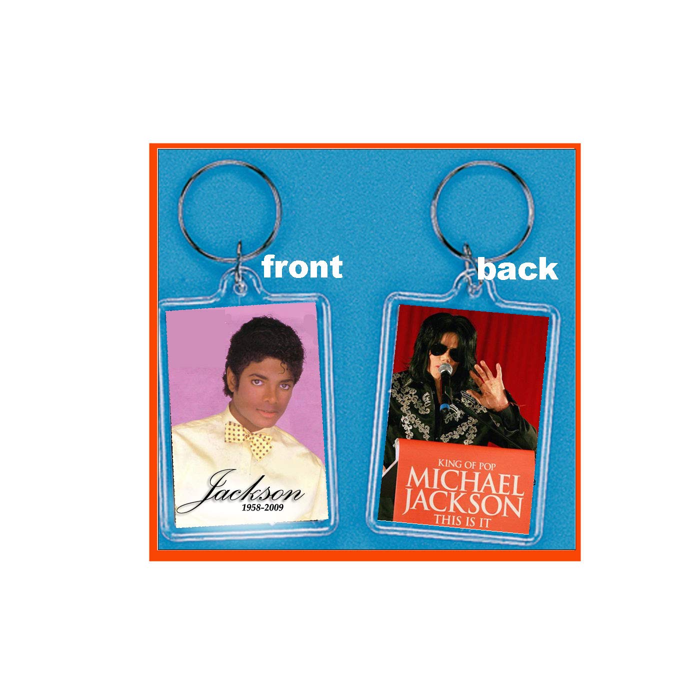 Michael 1958-2009 Acrylic Keychain 2 x 1 v31 Default Title