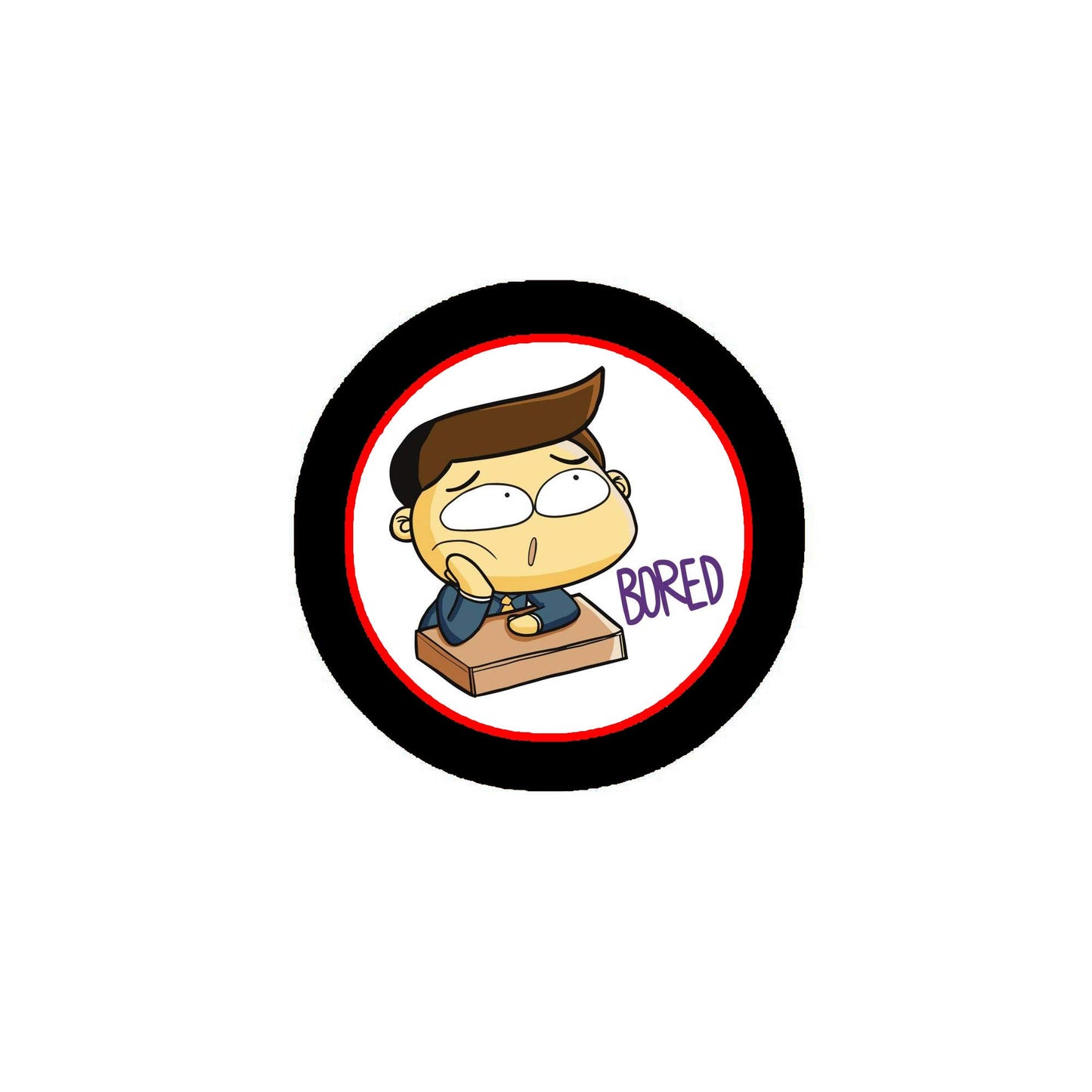 Bored Teenager Teen Fun Style 2.25" Pinback for Jackets, Backpacks, etc.