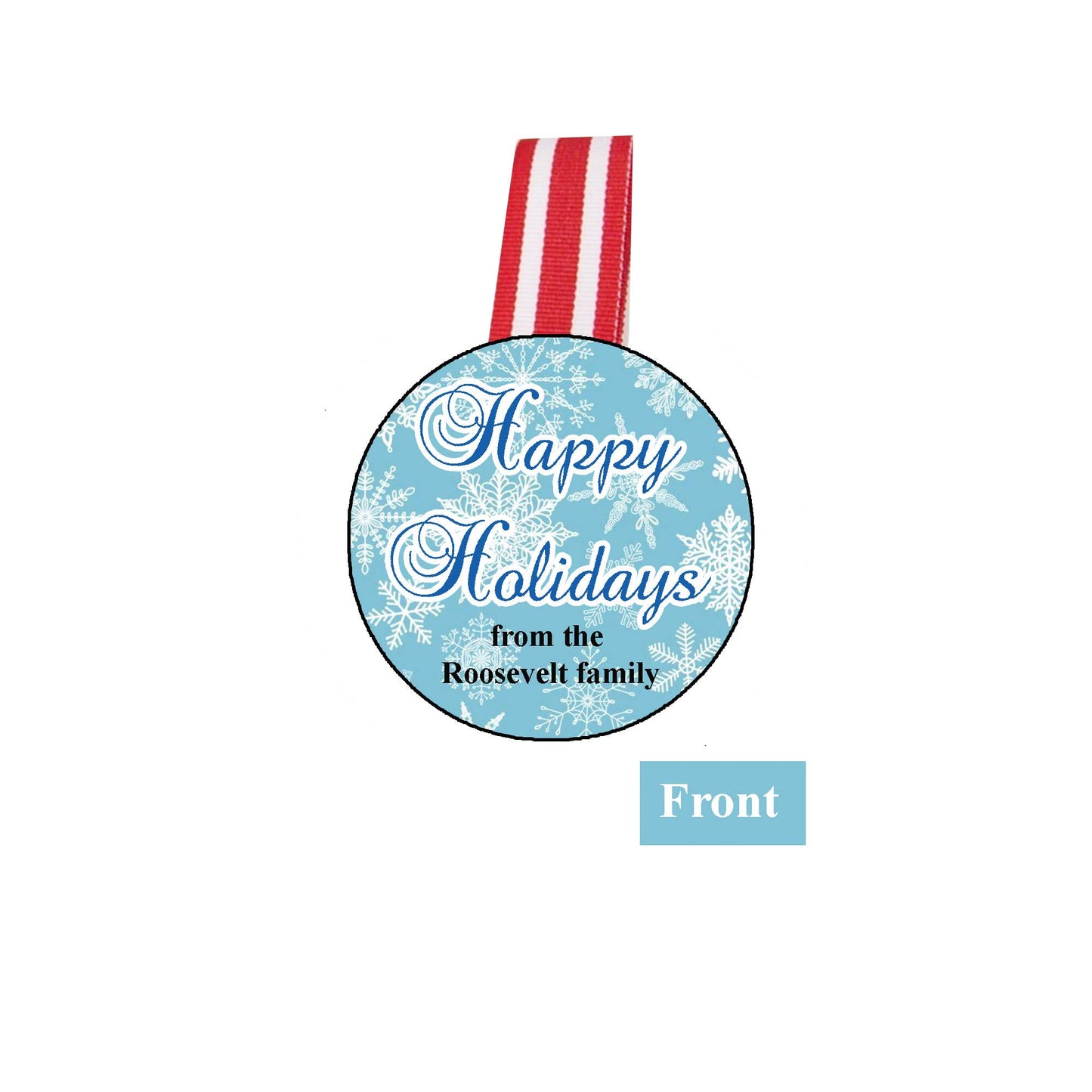 1 Pc. Personalized Christmas Ornament 2 Sides Printing (email us Your Picture) 2021 Holidays ~ 2.25"
