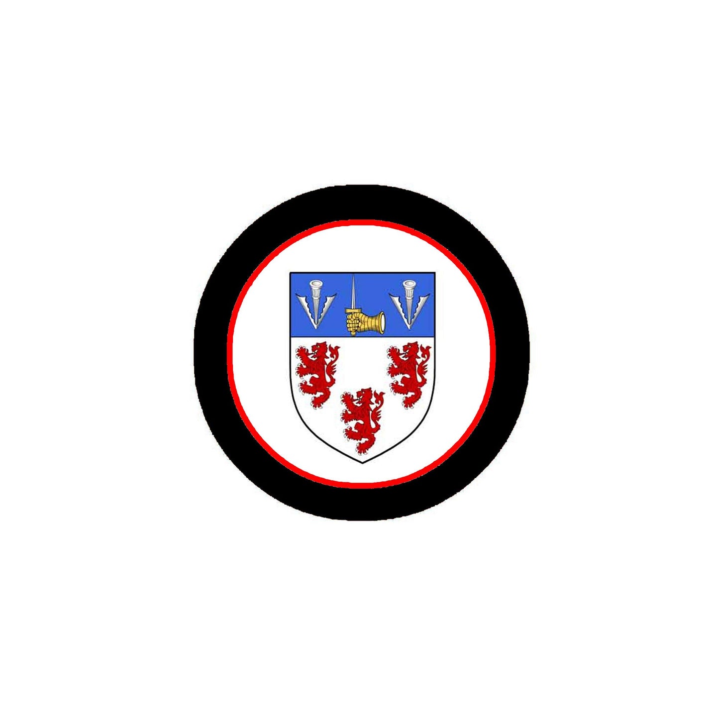Kearney 3-inch Coat of Arms Round Pinback Pin Back, Button Badge Default Title