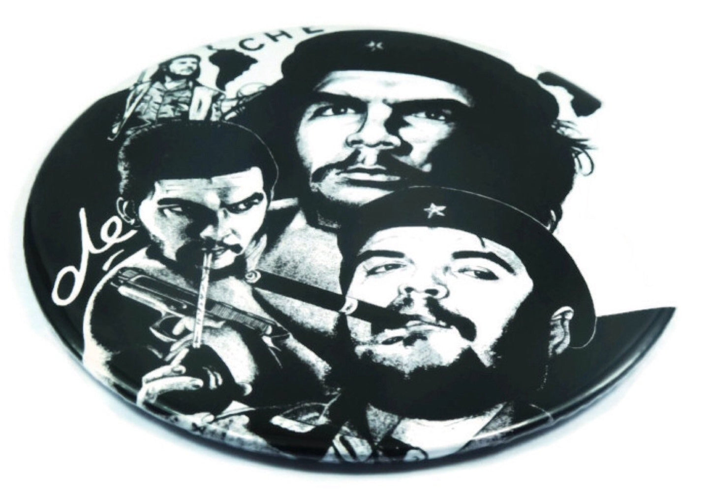 El Che Guevara fan 2 Awesome 3-in-1 Features JUMBO 3.75 Pin Stand Button Badge Default Title