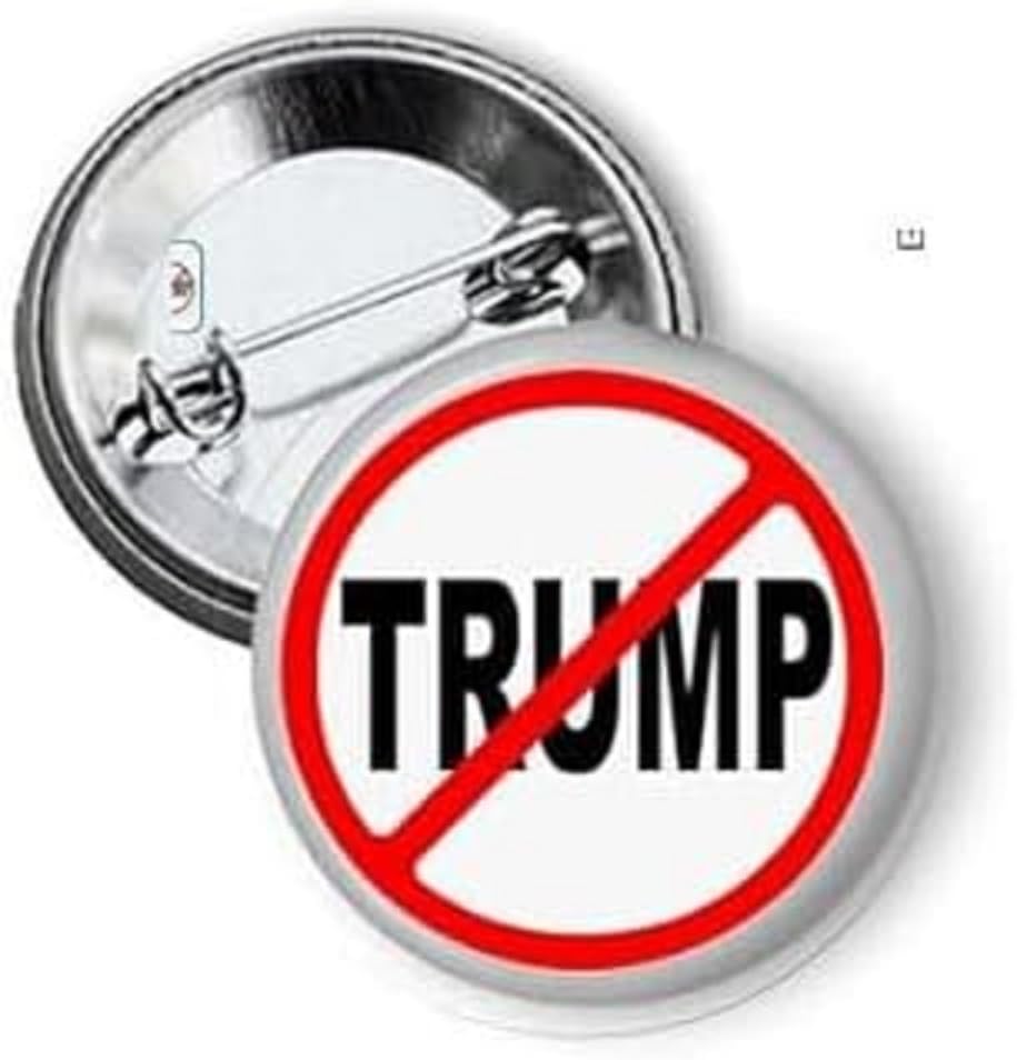 6 Pcs Mini 1.25" Political Anti Trump No Trump Pinback Button Pin Brooch for Jackets, Backpacks, Hats MINI