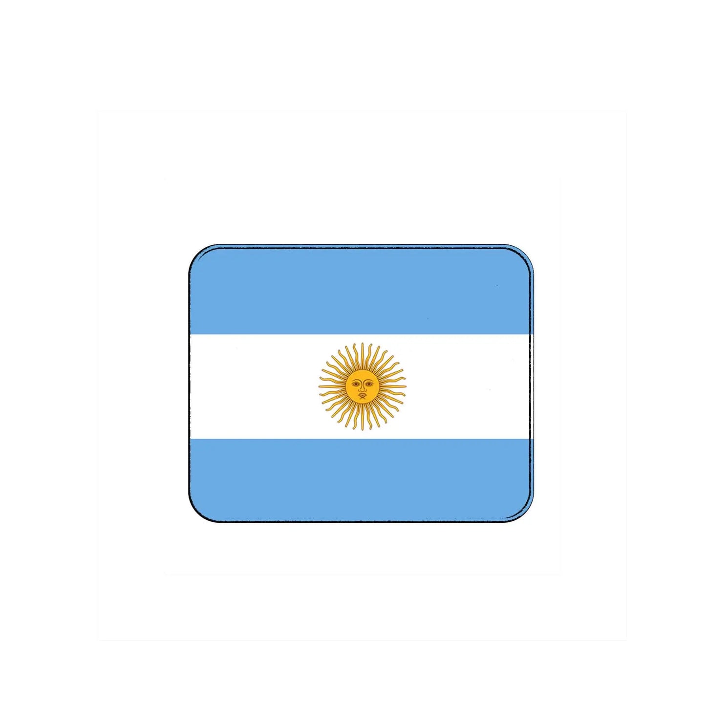Argentina country flag mousepad with blue-white stripes and sun emblem