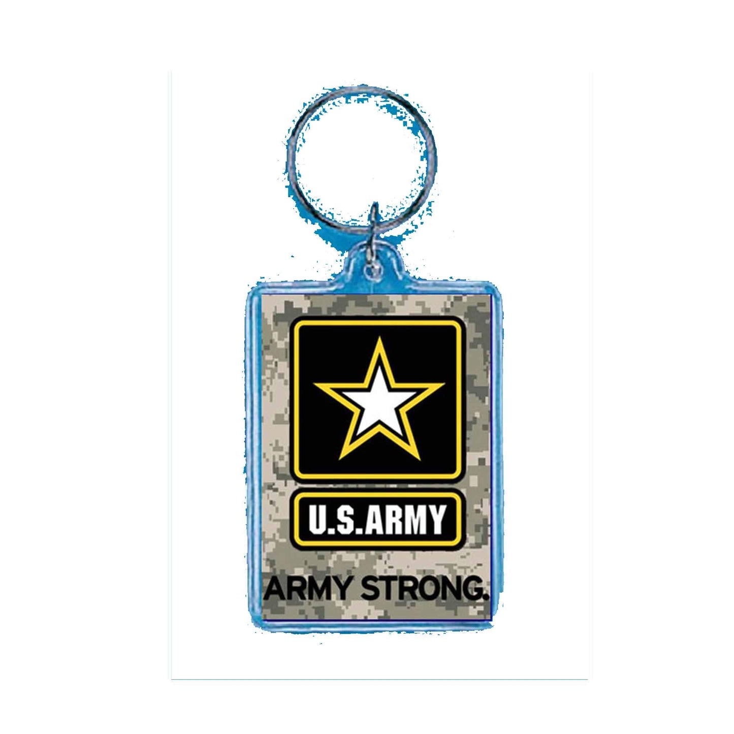 US Army Strong Lucite Acrylic Keychain 2" x 1"