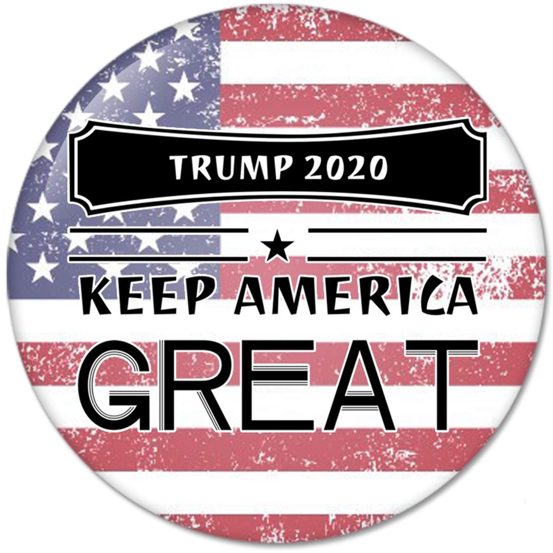 Trump 2020 Keep America Great No.2 Pinback Button Badges (58mm), NEW