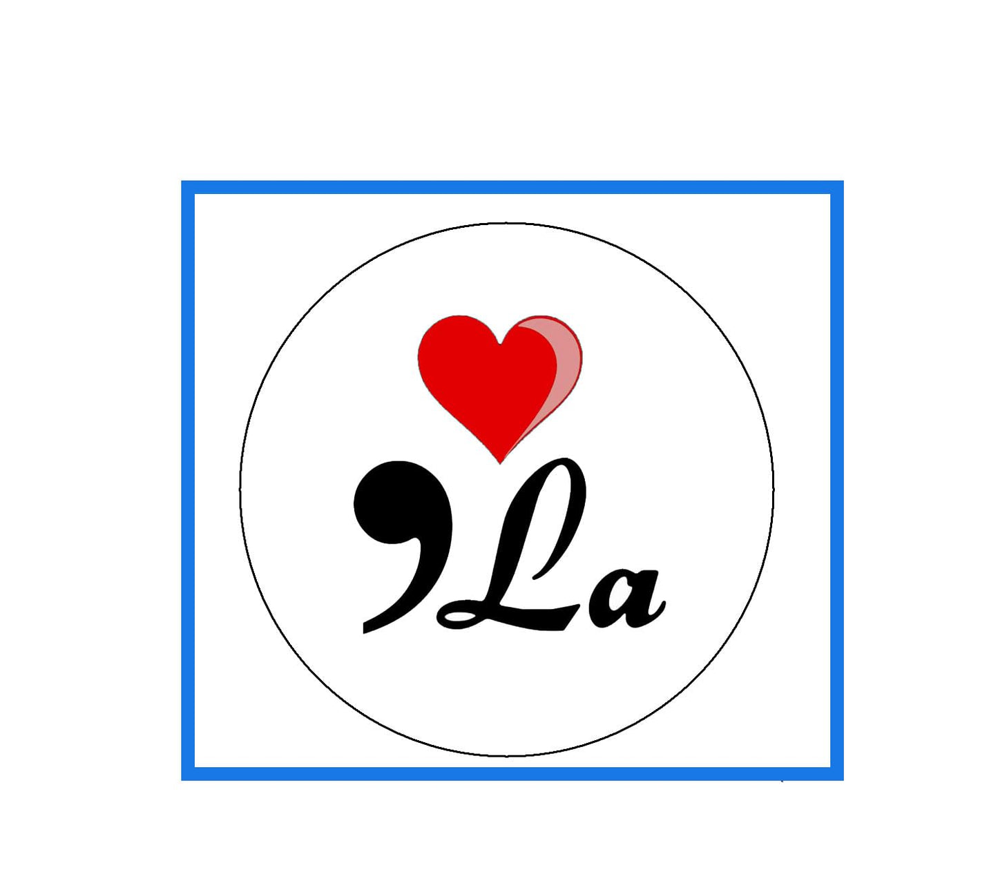 I Love Kamala (comma-la) 2.25-inch Pinback White Bkgr, kamwht1 Default Title