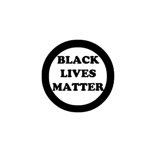 Black Lives Matter Button (Black and White) 2.25" Pinback or Jackets, Backpacks, etc.