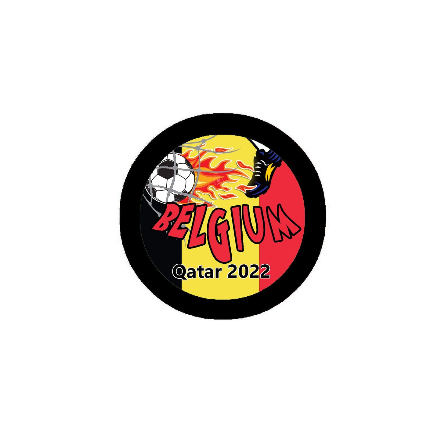 Belgium Football Soccer Pinback 2.25" 2022