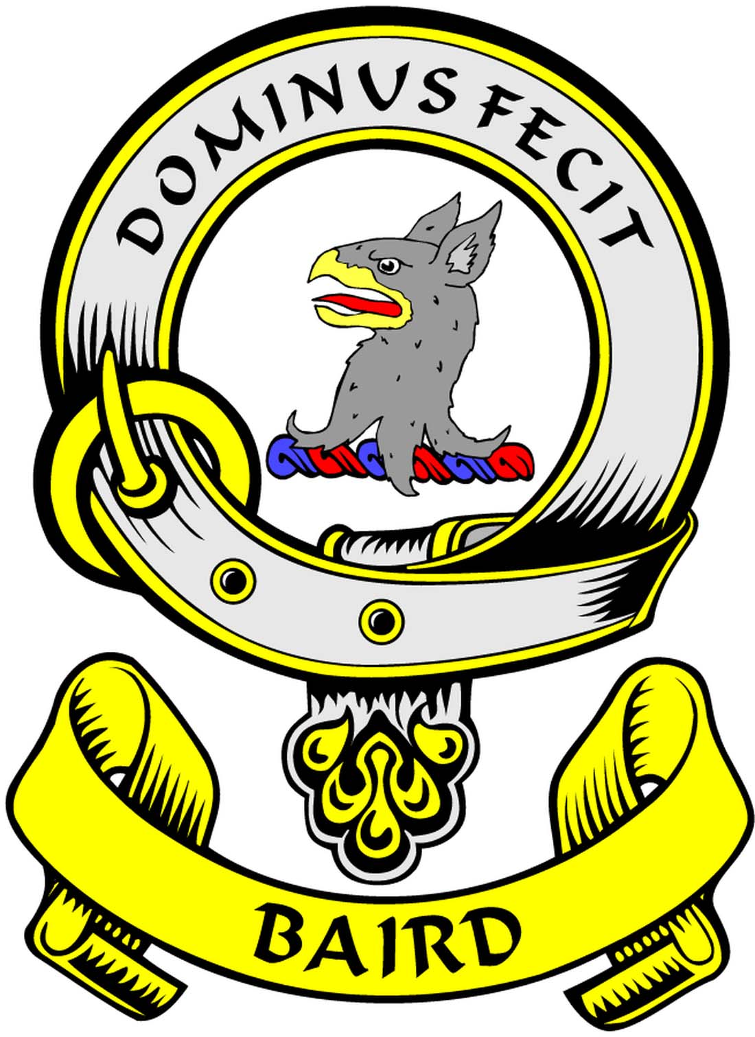 Baird Family Crest 3" Coat of Arms Round Magnet
