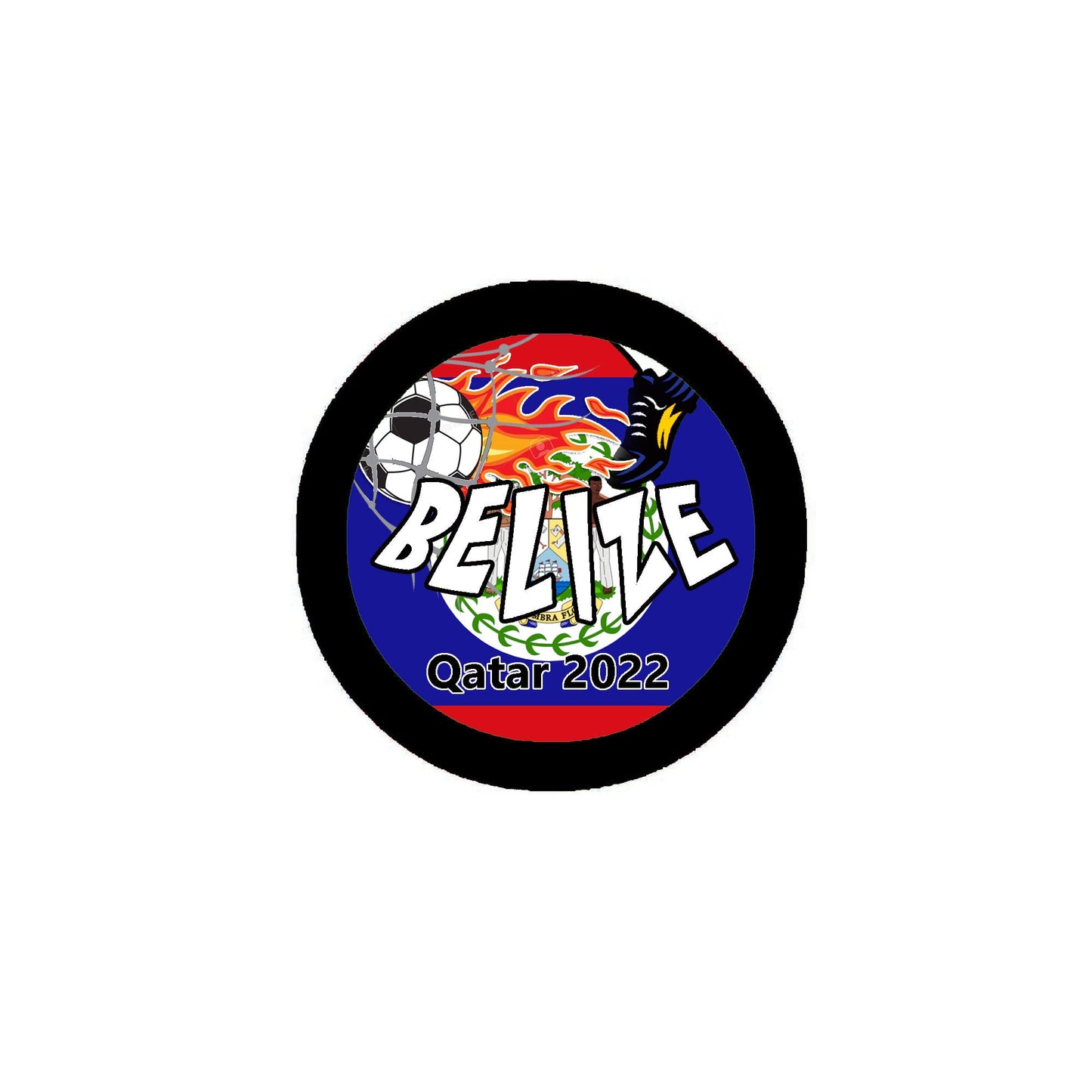 Belize Soccer 2022 Pinback 2.25" Qatar