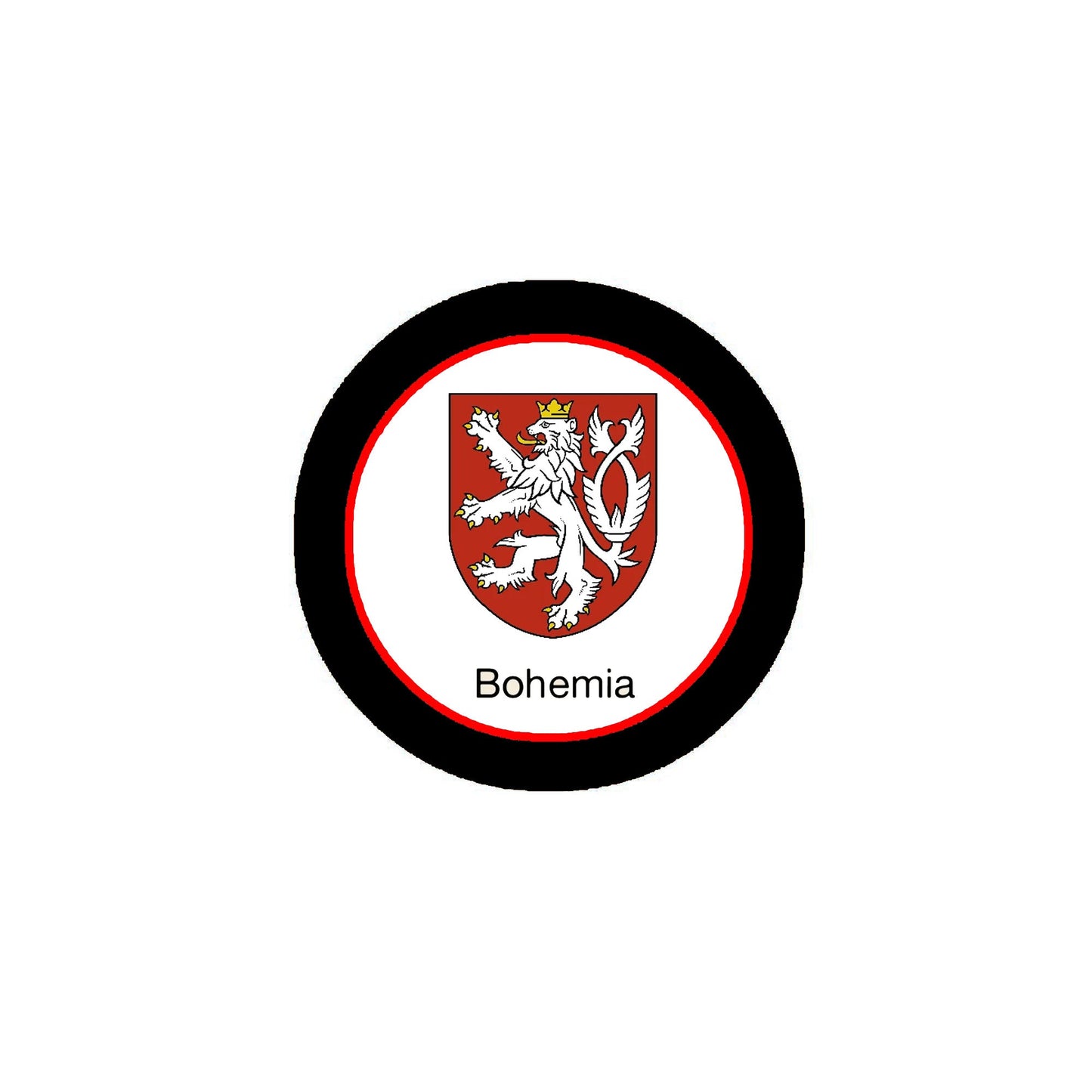 Bohemia Family Crest 3" Coat of Arms Round Magnet