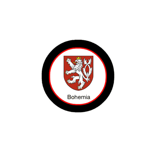 Bohemia Family Crest 3" Coat of Arms Round Magnet