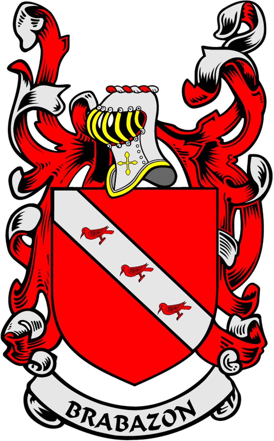 Brabazon Family Crest 3" Coat of Arms Round Magnet