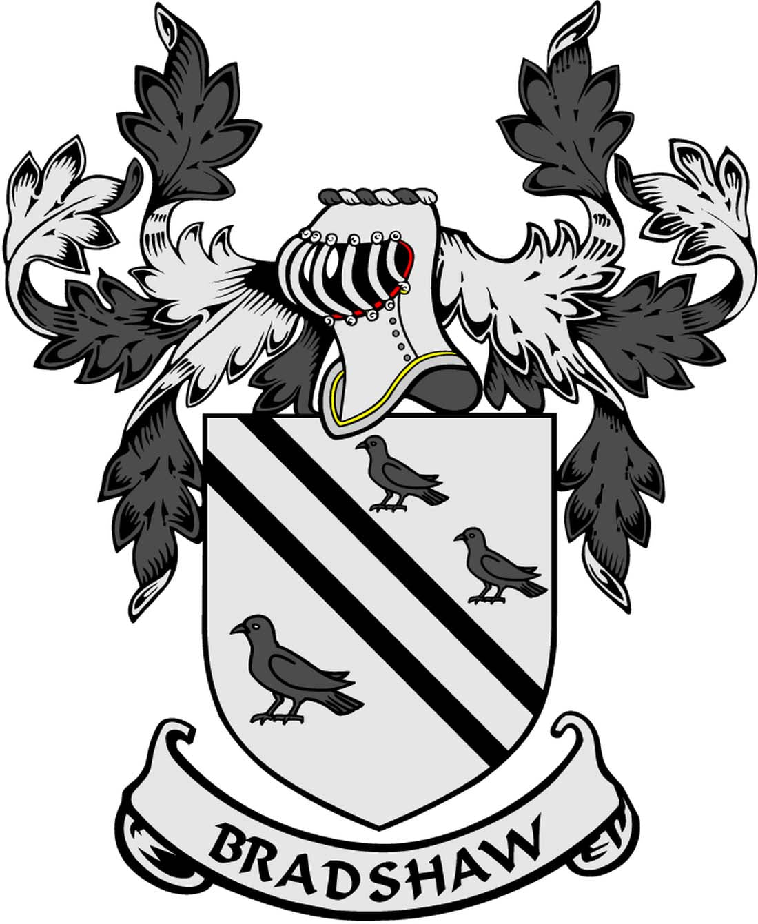 Bradshaw Family Crest 3" Coat of Arms Round Magnet