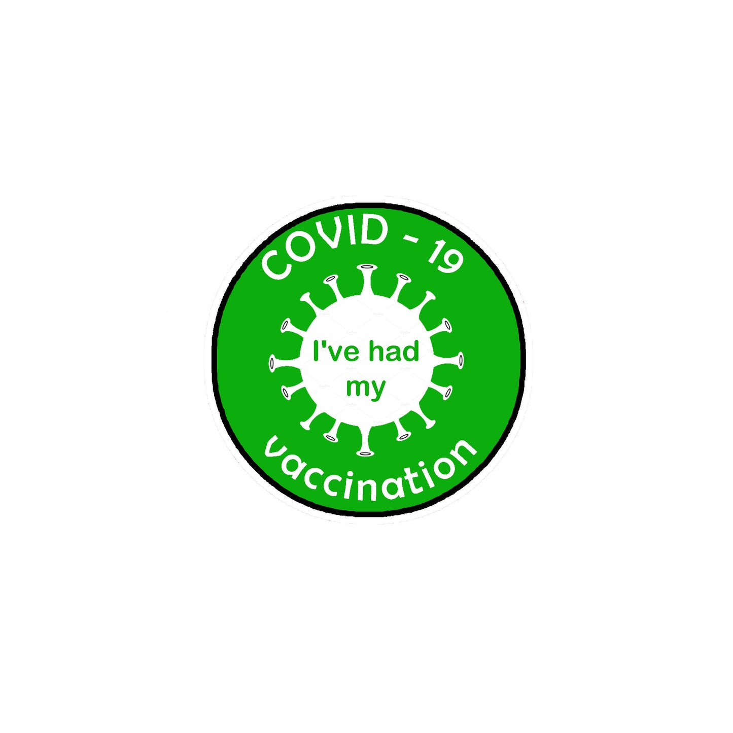 Tengo mi pin de vacunación contra el COVID19 de 1,25" verde