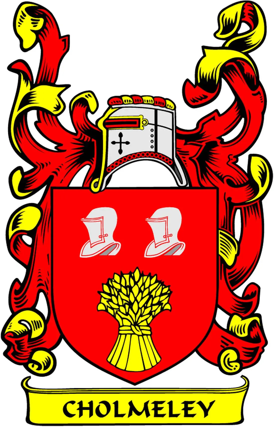 Cholmeley Family Crest 3-inch Coat of Arms Pinback