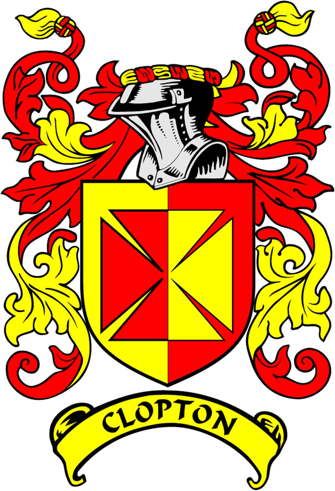 Clopton Family Crest 3" Coat of Arms Pinback