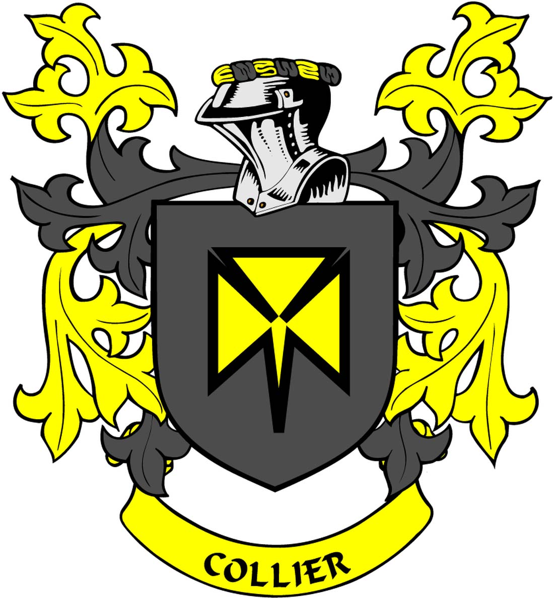 Collier Family Crest 3-inch Coat of Arms Pinback