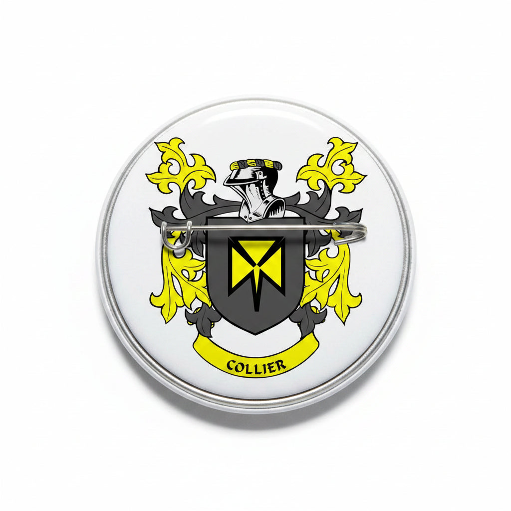 Collier Family Crest 3-inch Coat of Arms Round Magnet