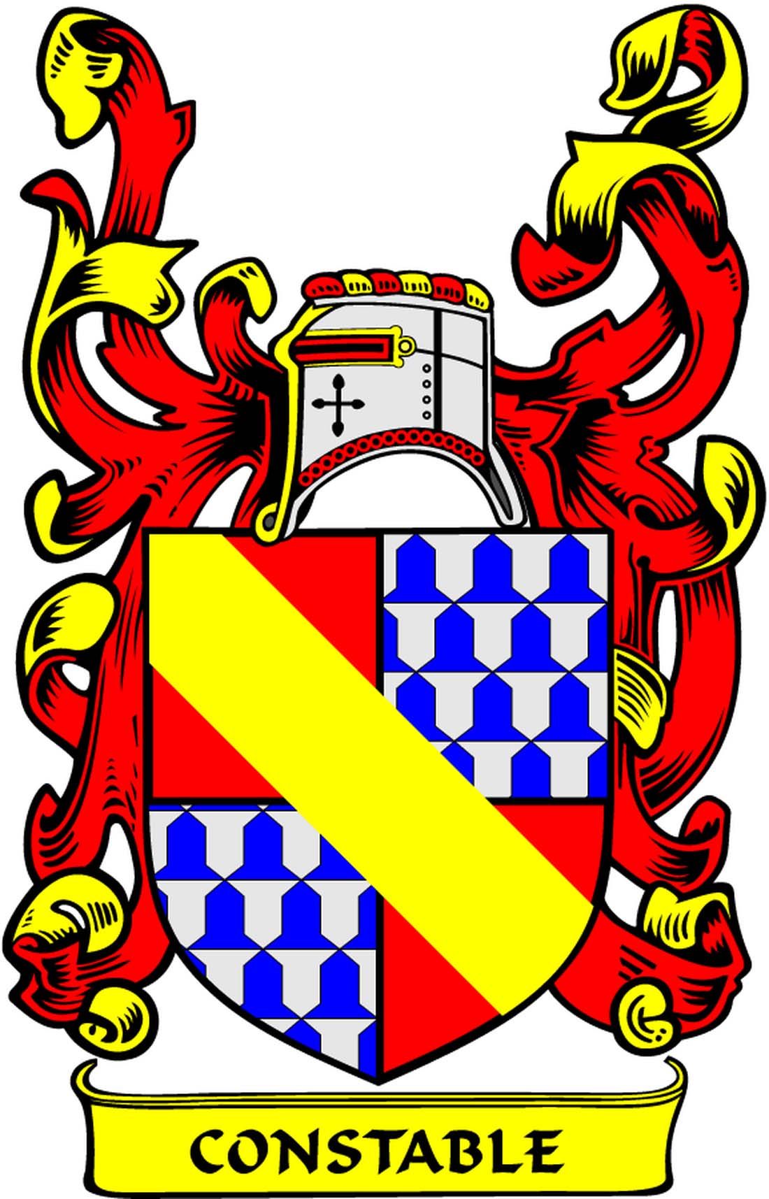 Constable Family Crest 3" Coat of Arms Round Magnet