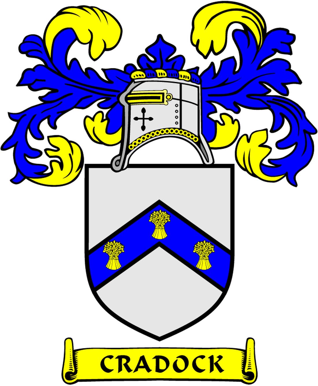 Cradock Family Crest 3" Coat of Arms Pinback