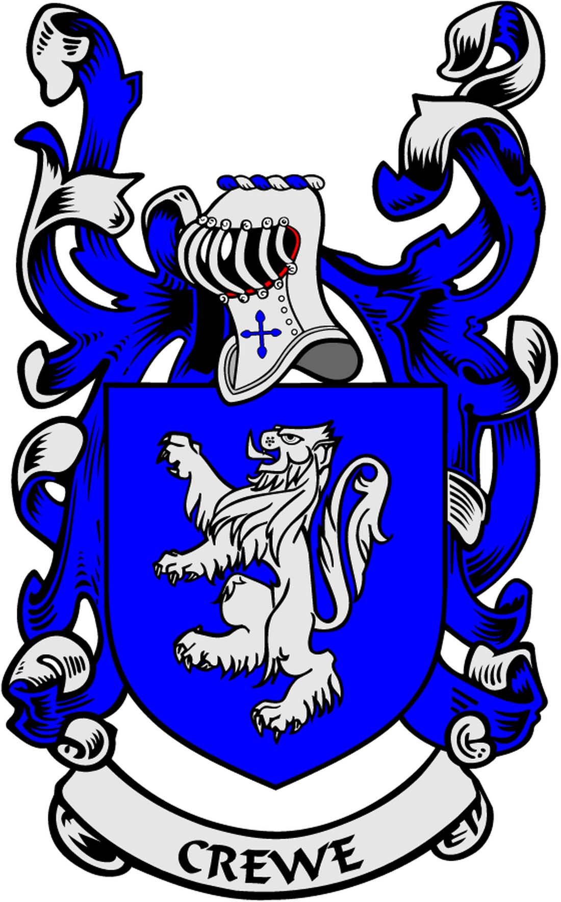 Crewe Family Crest 3" Coat of Arms Round Magnet